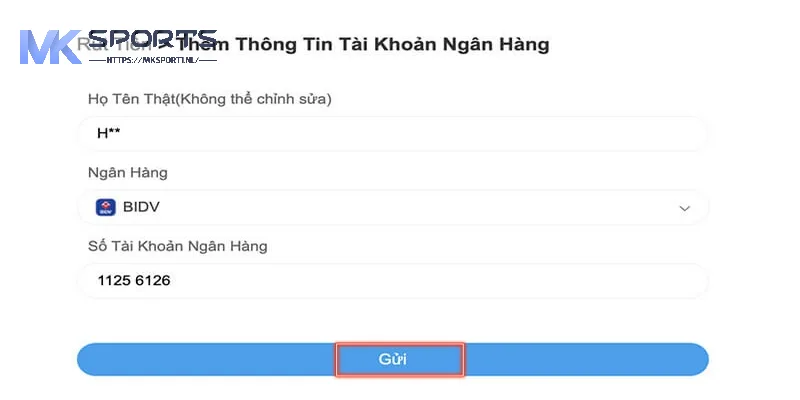 Rút tiền MKSports là thao tác cực kỳ đơn giản, nhanh chóng